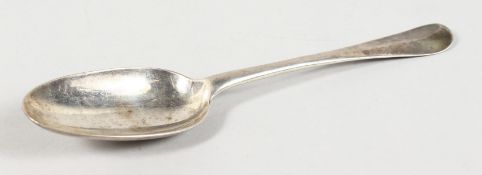 A GEORGE I RAT TAIL TABLESPOON. Engraved with the three Crowns of the Dukeries. London 1724.