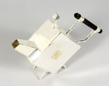 A CHRISTOPHER DRESSER DESIGN DIAMOND TEAPOT.