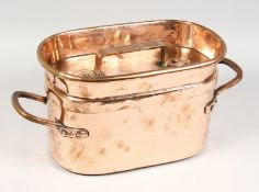 A 19TH CENTURY HAMMERED COPPER DAUBIERE.