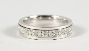 AN 18CT WHITE GOLD AND DIAMOND ETERNITY RING.