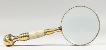 A MAGNIFYING GLASS.