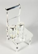 A SILVER PLATED NOVELTY CHAIR SHAPE CONDIMENT. 7.5ins high.