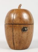 A GOOD MELON SHAPED TEA CADDY.