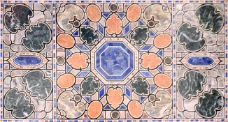AN IMPRESSIVE 19TH/20TH CENTURY ITALIAN SPECIMEN MARBLE-TOPPED TABLE, inset with coloured stone.