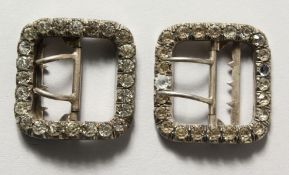 A PAIR OF PASTE BUCKLES.