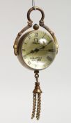 A MINIATURE BALL SHAPE PENDANT WATCH. 1.5ins diameter.
