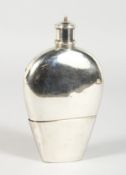 A RARE GEORGE III YORK SILVER HIP FLASK, plain design with cup. York Circa. 1807. Makers: Robert