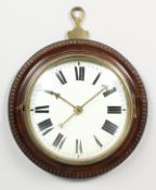 AN 18TH CENTURY SEDAN CIRCULAR CLOCK, verge movement, No. 2354, in a circular frame. 4.5ins