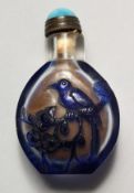 A PEKING GLASS SNUFF BOTTLE. 2.75ins high.