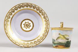 A BERLIN CUP AND SAUCER, 