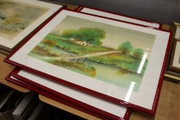 A set of six limited edition colour prints, uniformly framed and glazed.