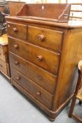 A Victorian mahogany chest of drawers.