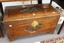 A Chinese camphor wood coffer.