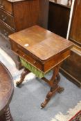 A Victorian rosewood work table.