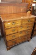 A George III mahogany chest of drawers.