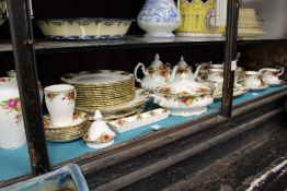 A large quantity of Royal Albert Old Country Roses china.