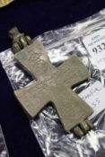A Byzantine bronze cross.