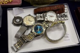 Various gent's wristwatches.