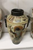 An Egyptian revival pottery vase.