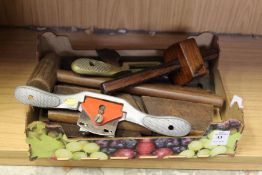 A small box of woodworking tools.