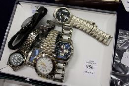 Various gentlemen's wristwatches.