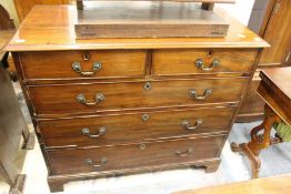 A George III mahogany large chest of drawers.