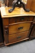 A Victorian mahogany pedestal chest.