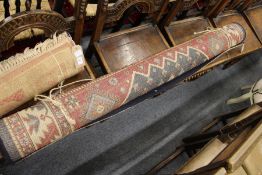 A machine-made Persian style carpet.