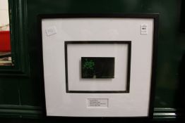 Damien Hirst VIP drink's mat, Pharmacy Bar Restaurant, Notting Hill, 2003, framed and glazed.