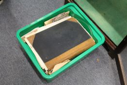 A large box of assorted stamps, some in albums, others loose and in envelopes (a quantity).