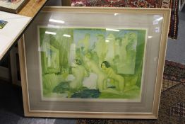 Three Rusell Flint colour prints, two signed in pencil.