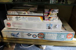 Airfix and other model aeroplanes etc, boxed and unmade.