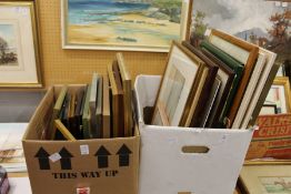 A quantity of painting and prints.