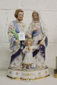 A porcelain religious group.