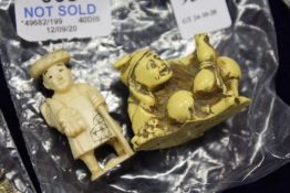 Two Chinese okimonos / netsukes.