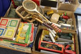 A large quantity of games, toys, railway etc.