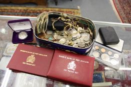 A quantity of coins.