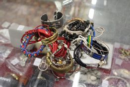 Decorative bracelets and bangles.