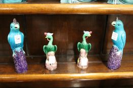 Two pairs of Chinese birds.