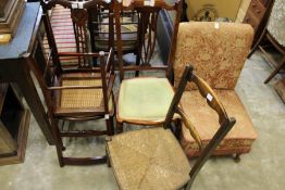 Five various chairs.