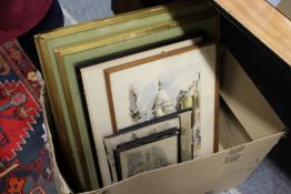 A set of three maps and various other prints.