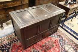 An 18th century oak coffer.