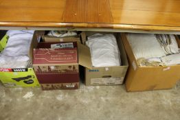 A quantity of household linen.