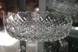 A pair of good cut glass oval dishes.