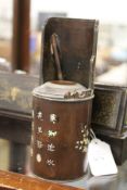 A good 19th century Chinese mother-of-pearl inlaid wood water pipe.