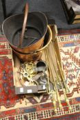 A quantity of brass and copper etc.