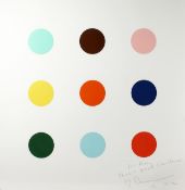 Damien Hirst, (B. 1965), A large untitled gift spot, framed screenprint in colours, signed in