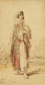 Amadeo Preziosi (1816-1882) Maltese. A Romanian Gypsy Woman, Indistinctly Inscribed, Signed &