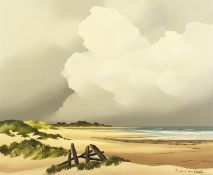 Pierre de Clausade (1910-1978) French. Scene of a Normandy Seascape with Clouds over the