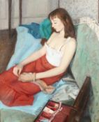 Francis Helps (1890-1972) British. 'The Ladder', Exhibited at the R.A. in 1952, 24